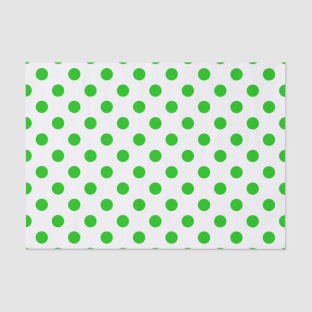 Papier Mousseline Pois verts Arrière - plans blancs (Recto)