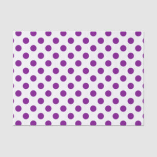 Papier Mousseline Pois violets et blancs
