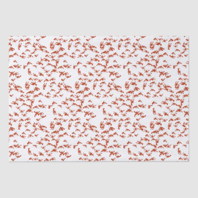 Papier Mousseline Poisson à la coque rouge (Recto)