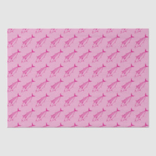 Papier Mousseline Poisson Bonito mignon en rose chaud sur rose paste