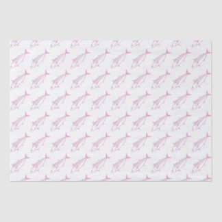 Papier Mousseline Poisson Bonito mignon en rose et blanc pastel