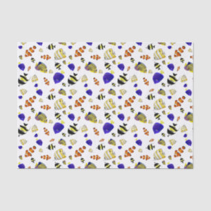 Papier Mousseline Poisson coloré