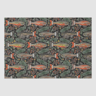 Papier Mousseline Poisson d'eau douce, Design élégant, Truite, Pêche