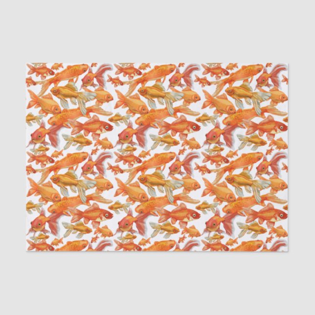 Papier Mousseline Poisson d'or (Recto)