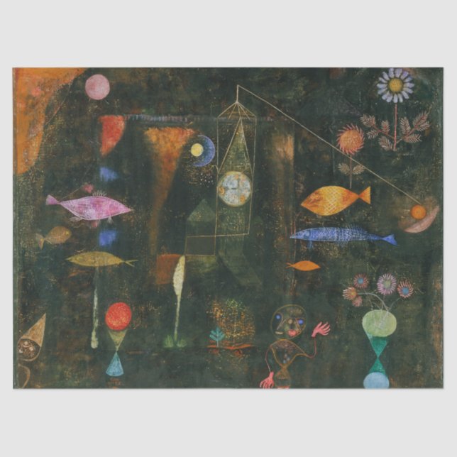 Papier Mousseline Poisson magique - Paul Klee (Recto)