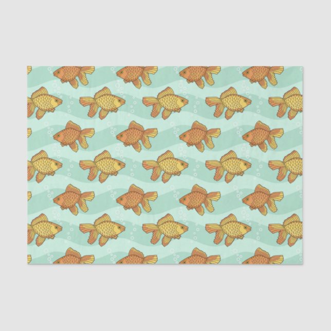 Papier Mousseline Poisson-motif (Recto)