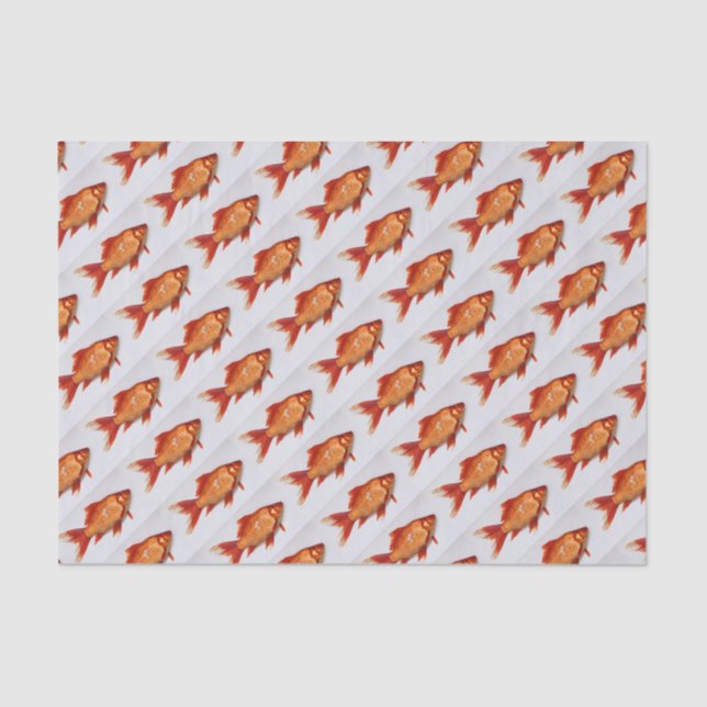 Papier Mousseline Poisson rouge (Recto)