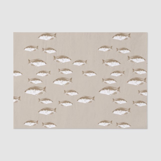 Papier Mousseline Poisson sépien (Recto)