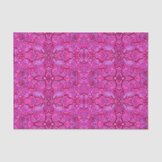 Papier Mousseline Poisson sous l'eau Bohème Arabesque Motif Magenta