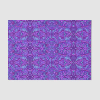 Papier Mousseline Poisson sous l'eau Bohème Arabesque Motif violet