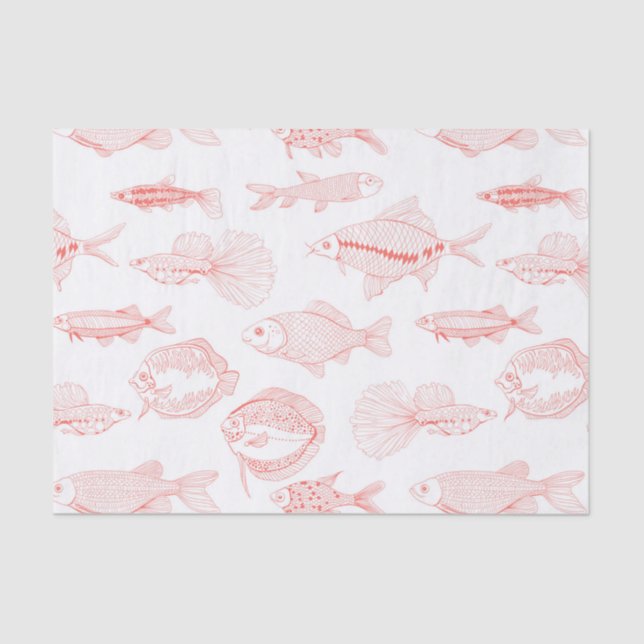 Papier Mousseline Poissons (Recto)