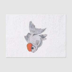 Papier Mousseline Poissons blancs et oranges d'animal familier