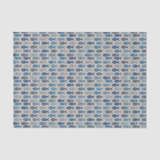 Papier Mousseline Poissons de toile (Recto)