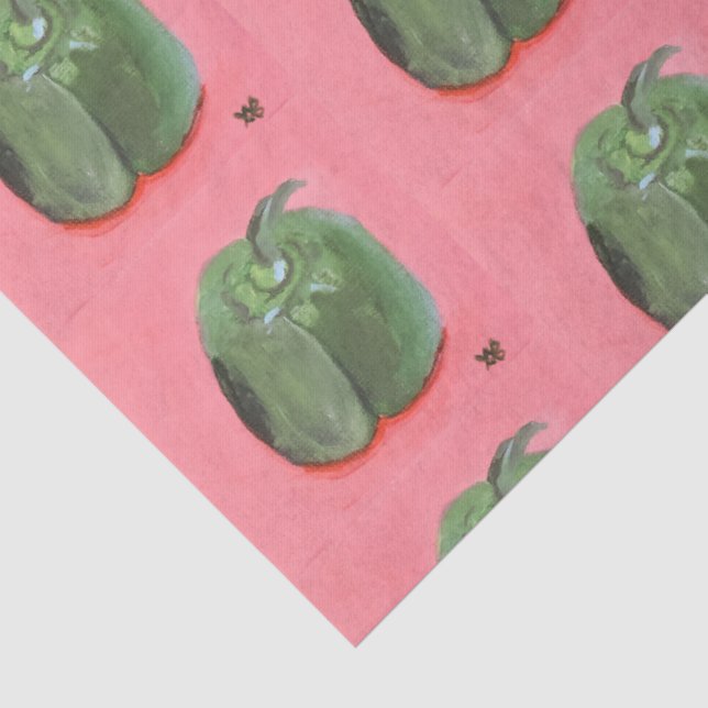 Papier Mousseline Poivron Vert (Détail)