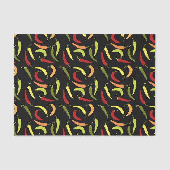 Papier Mousseline Poivrons rouges Cinco de Mayo Cuisine mexicaine ép (Recto)