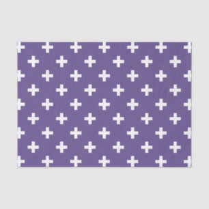 Papier Mousseline Polka blanche croise sur ultra violet