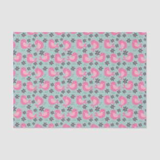 Papier Mousseline Polka Dot Birds and Flowers