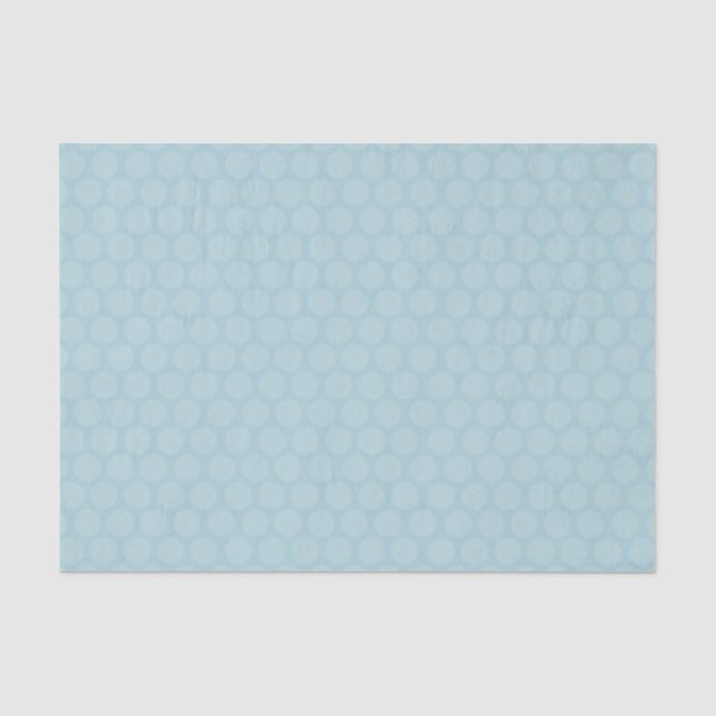 Papier Mousseline Polka Dot Ocean Blue (Recto)
