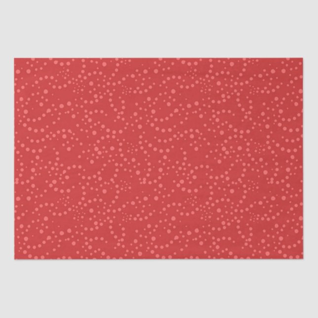 Papier Mousseline Polka Dot Red Pink Festive (Recto)