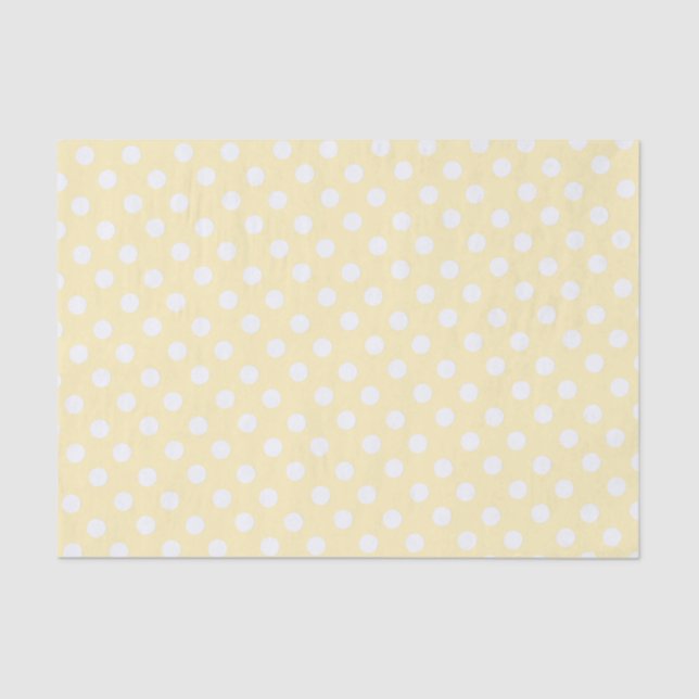Papier Mousseline polka dots in butter  yellow (Recto)