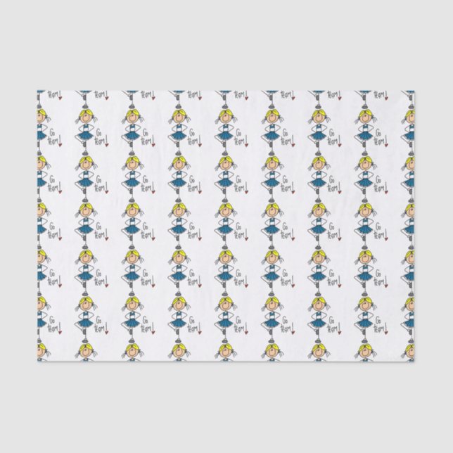 Papier Mousseline Pom-pom girl de l'équipe Blue Go (Recto)