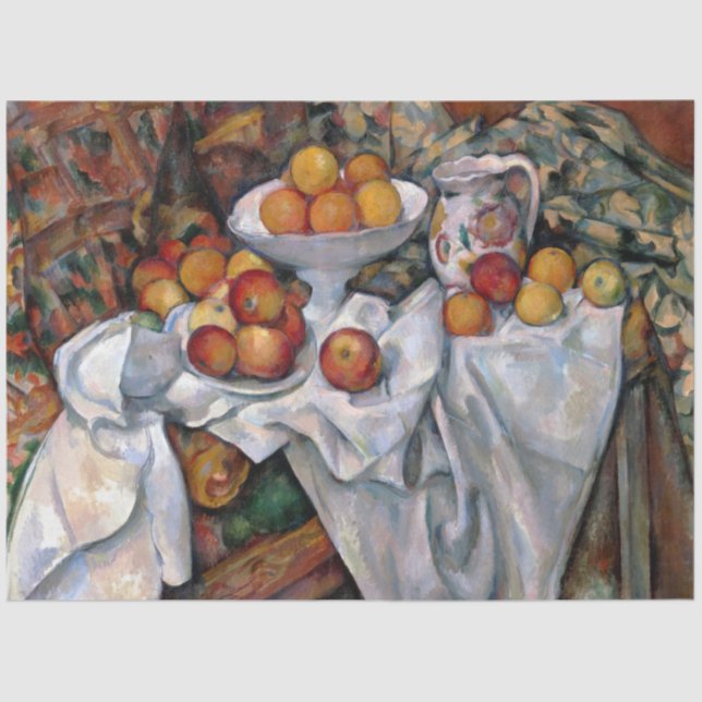 Papier Mousseline Pommes et oranges, Paul Cezanne, 1895-1900 (Recto)