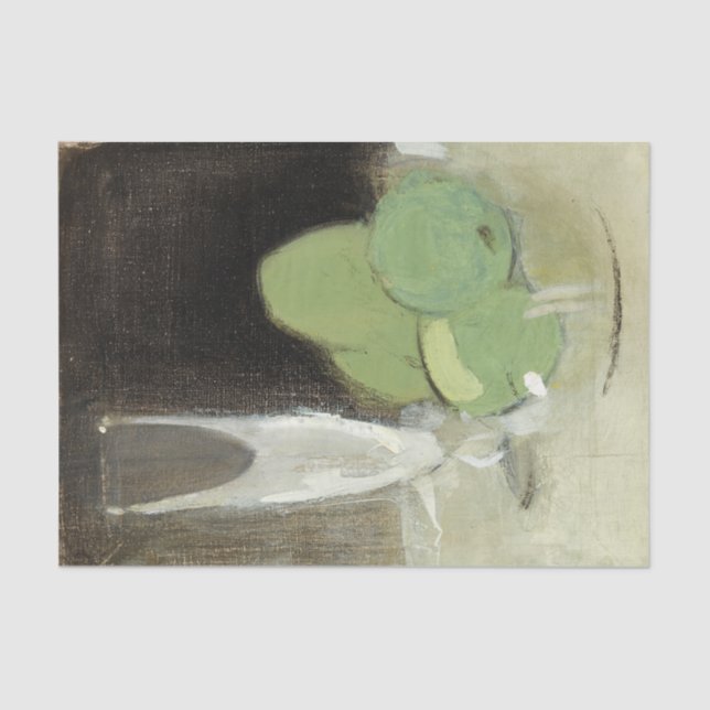 Papier Mousseline Pommes vertes et verre de champagne, H.Schjerfbeck (Recto)