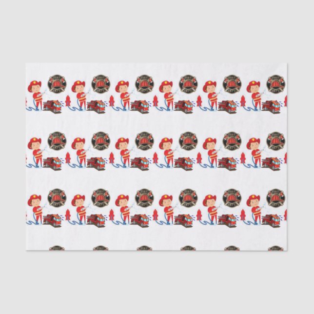 Papier Mousseline Pompier en papier de tissus décoratif (Recto)