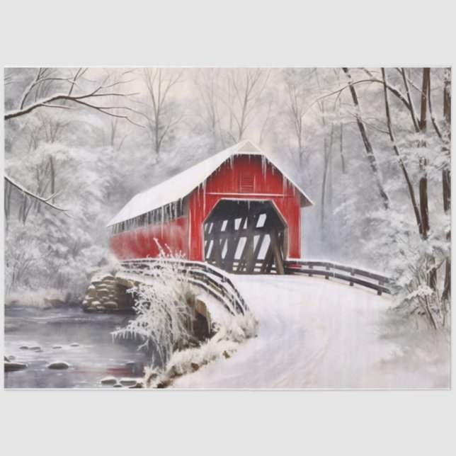 Papier Mousseline Pont couvert (Recto)