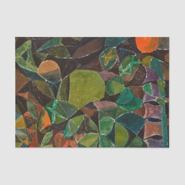 Papier Mousseline Pont floral, 1913 par Paul Klee (Recto)