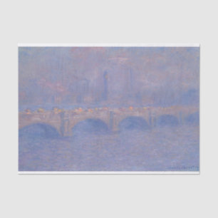 Papier Mousseline Pont Waterloo Effet Soleil Monet Peinture