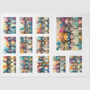 Papier Mousseline Pont Whimsical Wackadoodle de découpage Dames 1