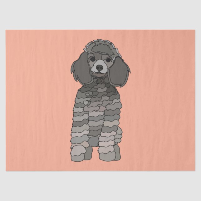 Papier Mousseline Poodle Dog Pet (Recto)
