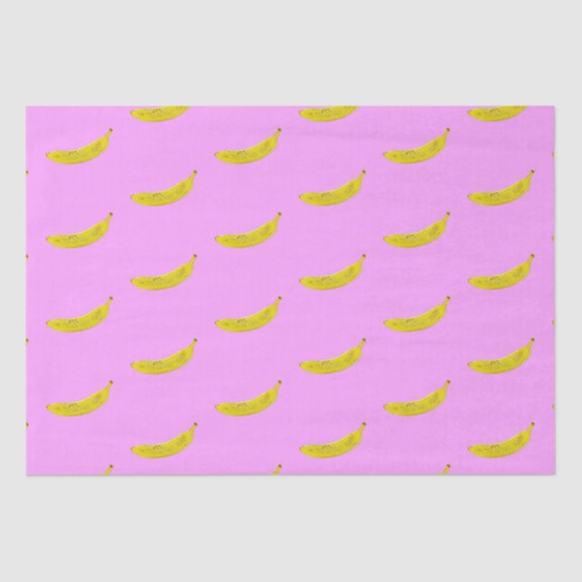 Papier Mousseline Pop Art Banana Motif (Recto)