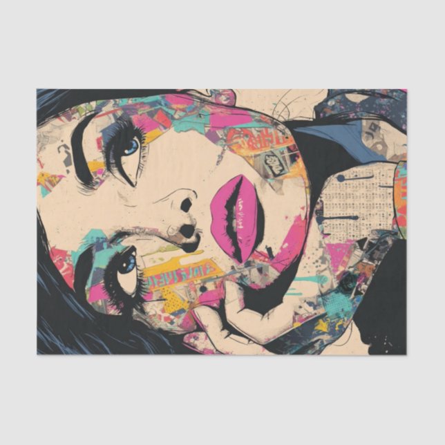 Papier Mousseline PoP Art Queen1  (Recto)