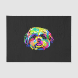 Papier Mousseline Pop Art Shih Tzu Amoureux de les chiens