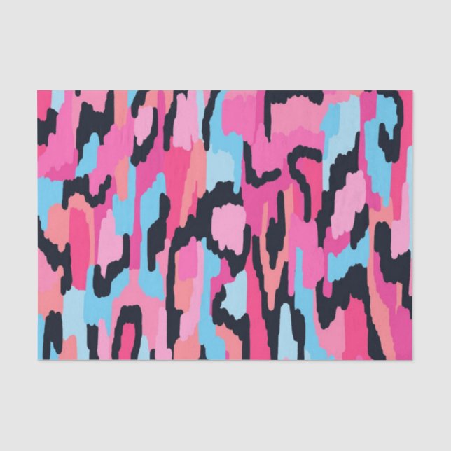 Papier Mousseline Pop rose Abstrait (Recto)