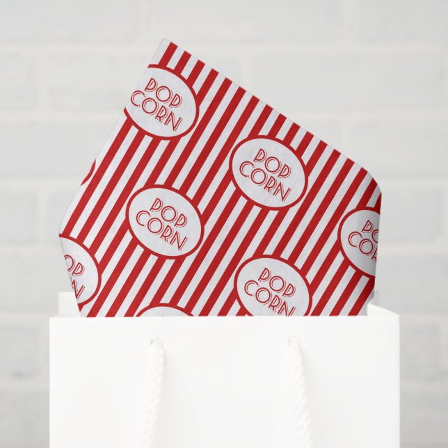 Papier Mousseline Popcorn mot art fête tissu amusant (Sac cadeau)