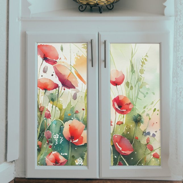 Papier Mousseline Poppies dans une page de découpage de champ (Créateur téléchargé)