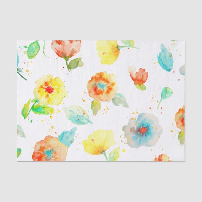 Papier Mousseline Poppies d'aquarelle (Recto)