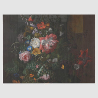 Papier Mousseline Poppies roses et autres fleurs - Rachel Ruysch