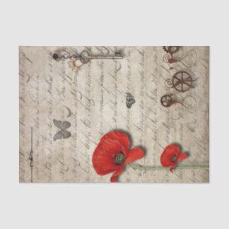 Papier Mousseline Poppy vintage