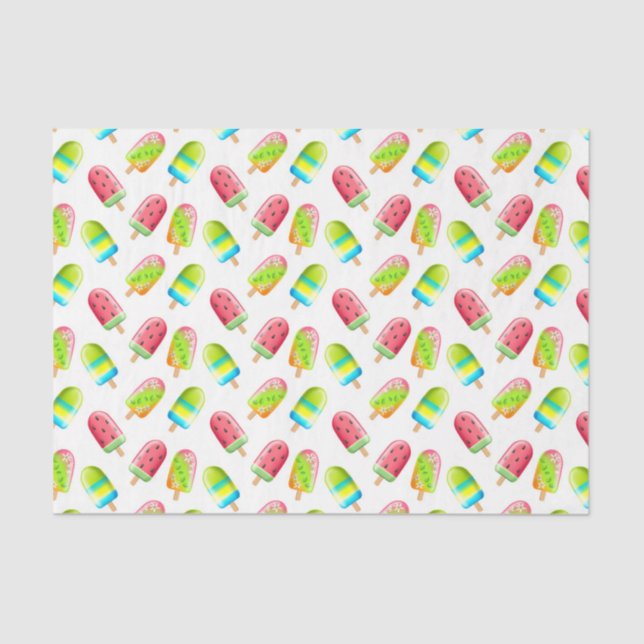 Papier Mousseline Popsicles verts 2 (Recto)