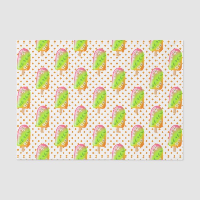 Papier Mousseline Popsicles verts 3 (Recto)