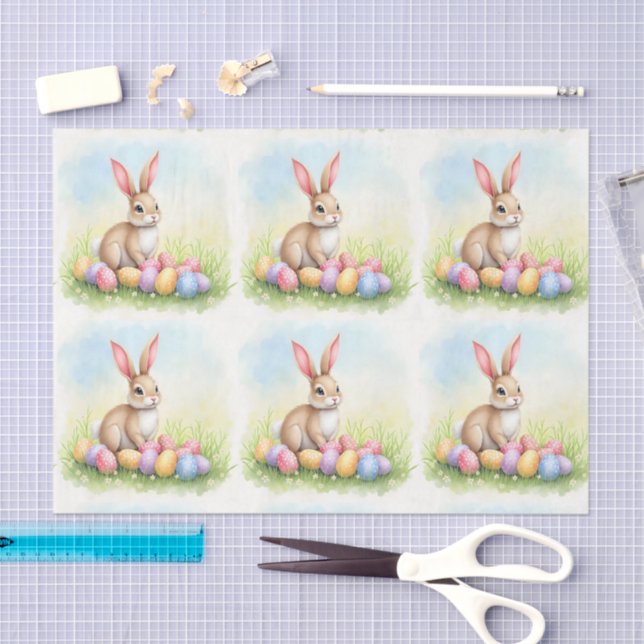 Papier Mousseline Popular Cute Easter Bunny And Eggs Collection (Artisanat)