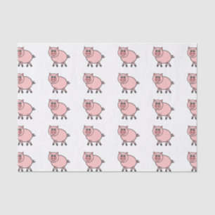 Papier Mousseline Porc rose