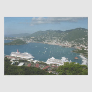 Papier Mousseline Port à St. Thomas Îles Vierges américaines