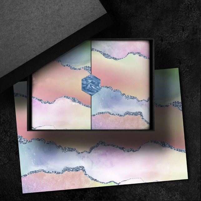 Papier Mousseline Porte de pêche | Pretty Soft Pastel Aquarelle Ombr (Créateur téléchargé)