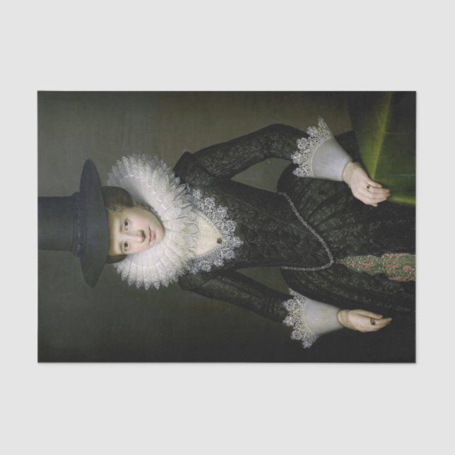 Papier Mousseline Portrait d'Anna Boudaen Courten par Mesdach (Recto)