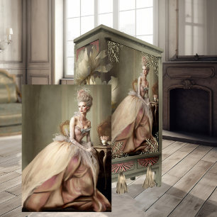 Papier Mousseline Portrait d'art à l'heure du thé de Marie-Antoinett